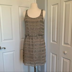 Beaded taupe 5/48 dress